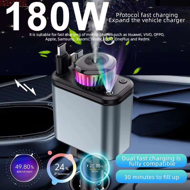 5 in 1 original charger with 3airfusser bottle