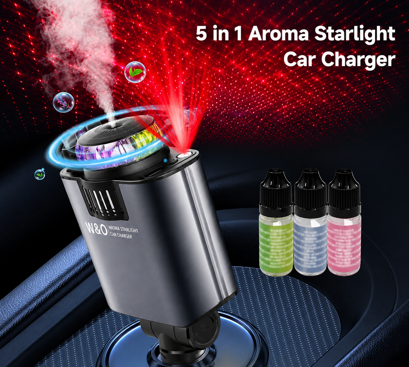 5 in 1 original charger with 3airfusser bottle